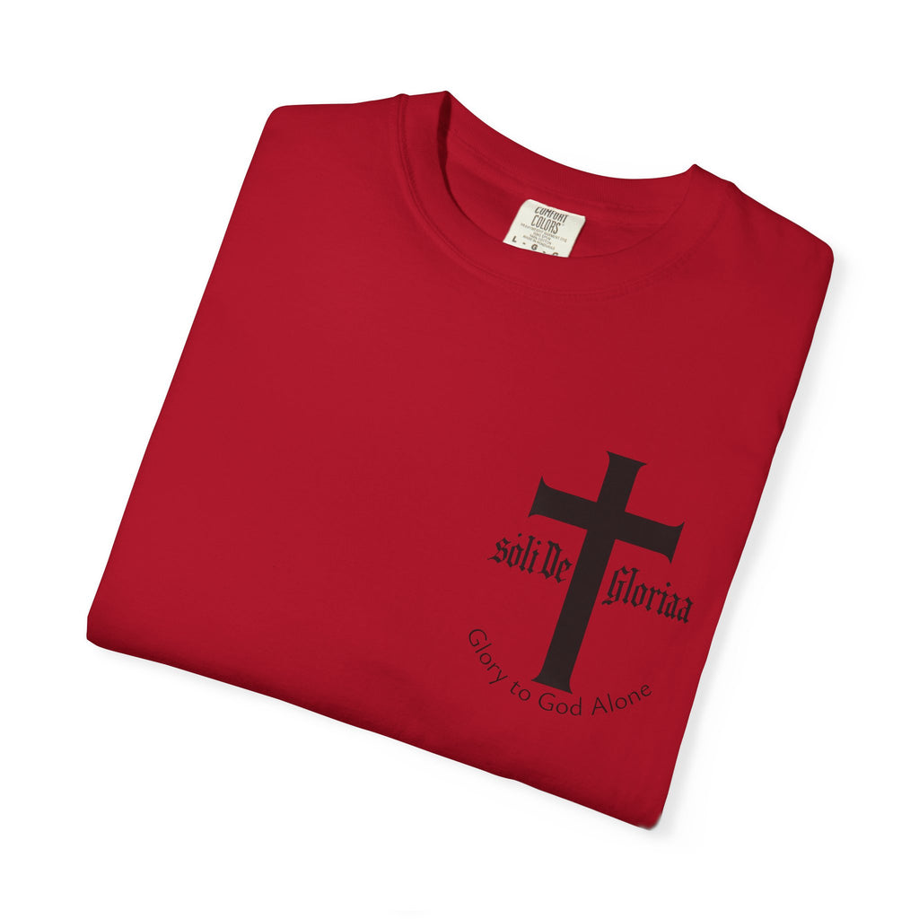 Soli Deo Gloria T-Shirt - Faith-Inspired Glory Tee with Cross & Scripture