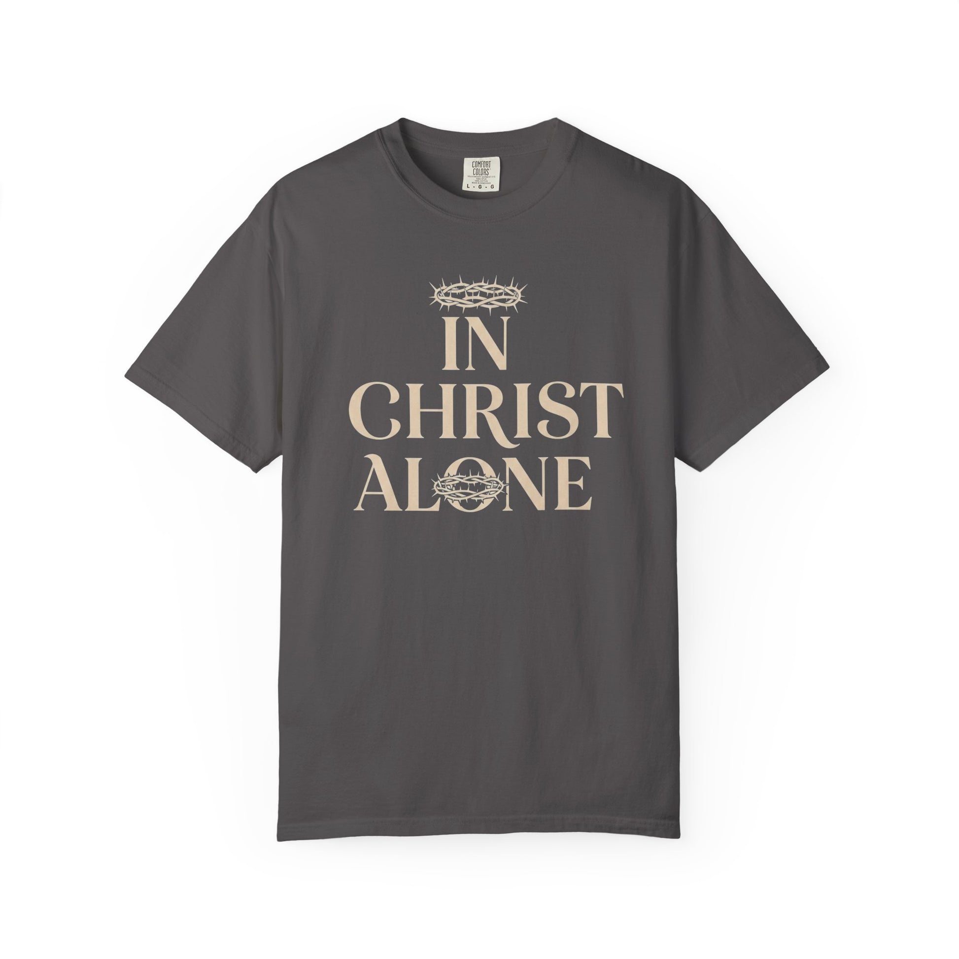 In Christ Alone T-Shirt - Christian Tee for Worship, Inspirational Apparel