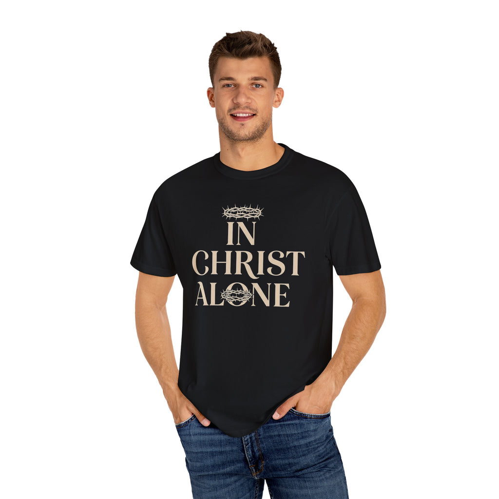 In Christ Alone T-Shirt - Christian Tee for Worship, Inspirational Apparel