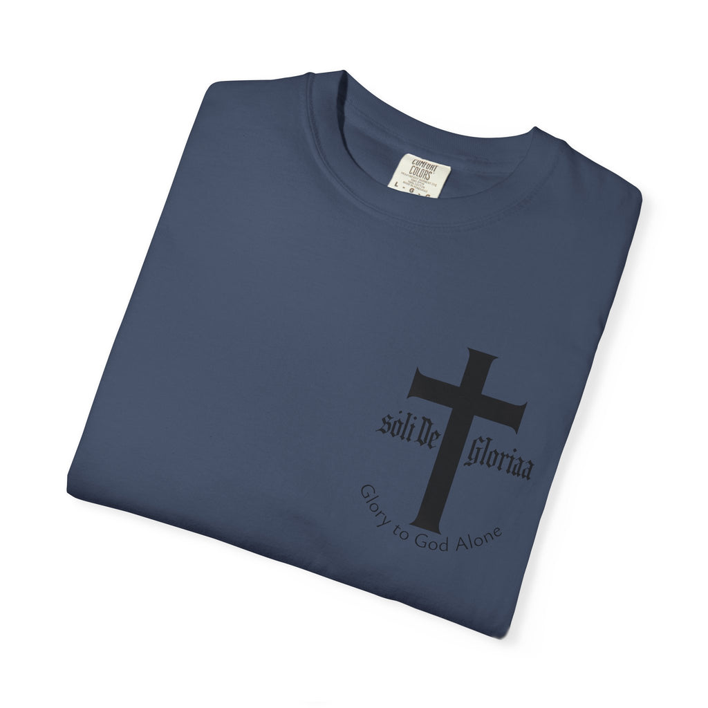 Soli Deo Gloria T-Shirt - Faith-Inspired Glory Tee with Cross & Scripture