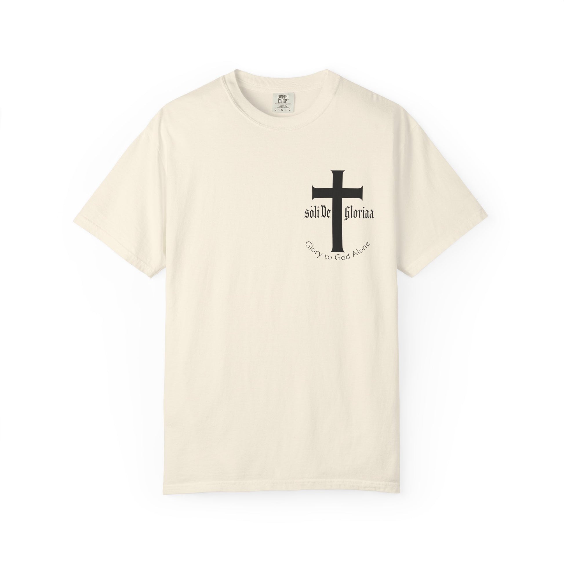 Soli Deo Gloria T-Shirt - Faith-Inspired Glory Tee with Cross & Scripture