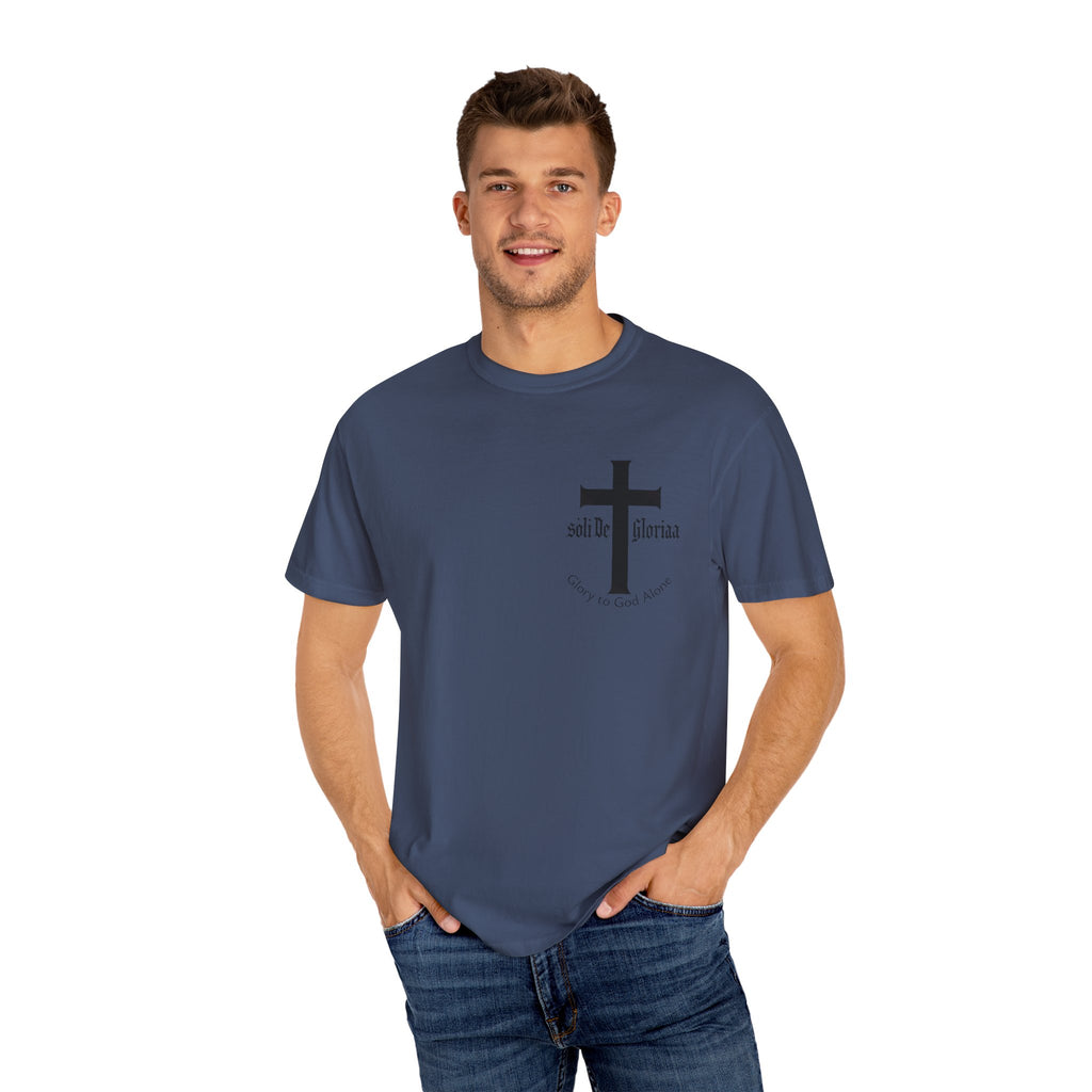 Soli Deo Gloria T-Shirt - Faith-Inspired Glory Tee with Cross & Scripture