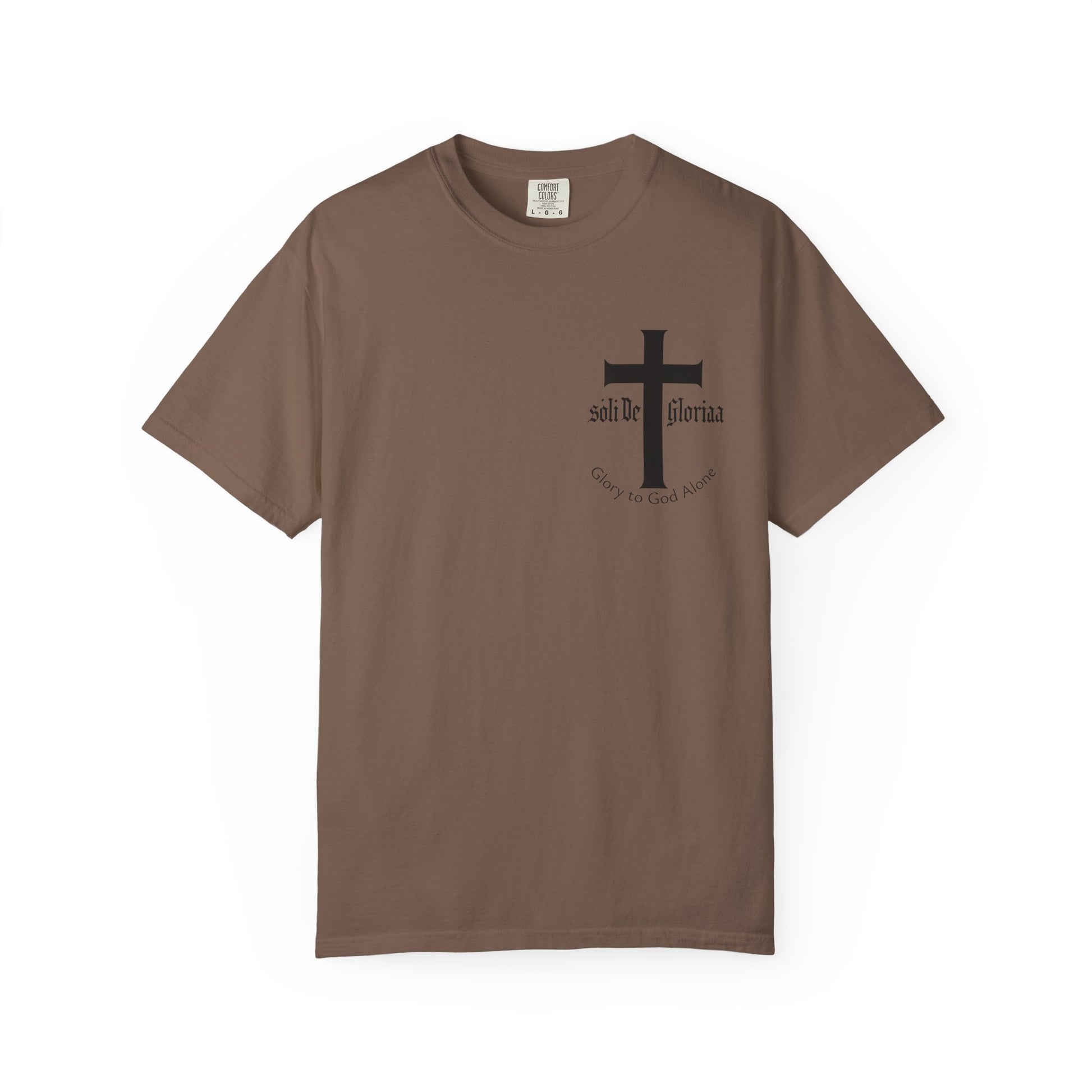 Soli Deo Gloria T-Shirt - Faith-Inspired Glory Tee with Cross & Scripture