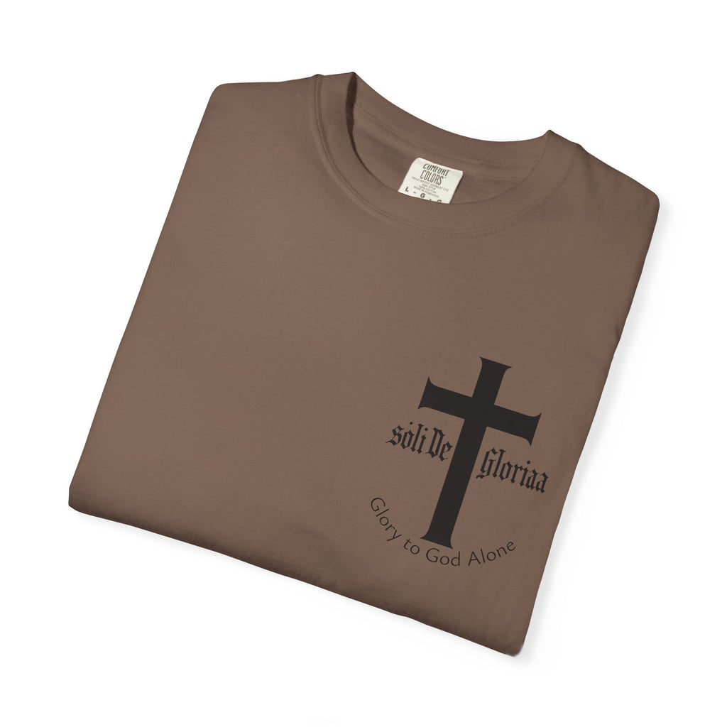 Soli Deo Gloria T-Shirt - Faith-Inspired Glory Tee with Cross & Scripture
