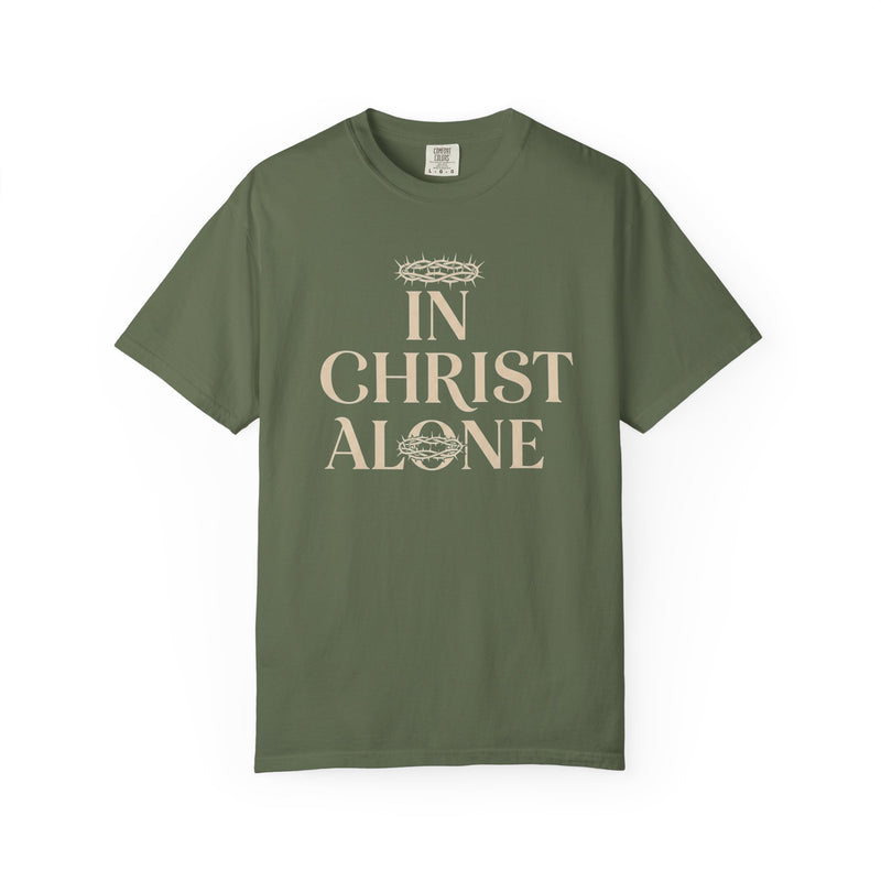 In Christ Alone T-Shirt - Christian Tee for Worship, Inspirational Apparel
