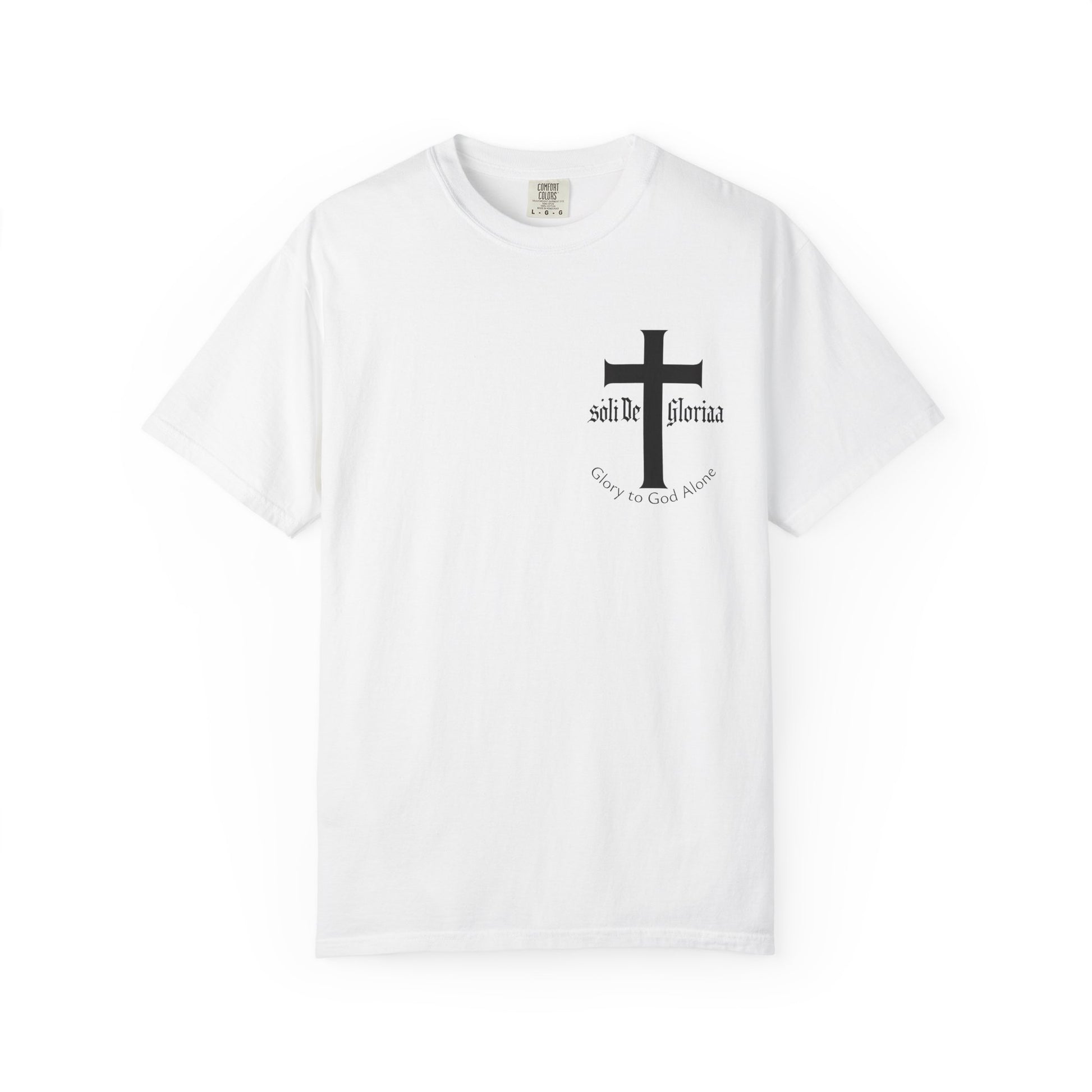 Soli Deo Gloria T-Shirt - Faith-Inspired Glory Tee with Cross & Scripture