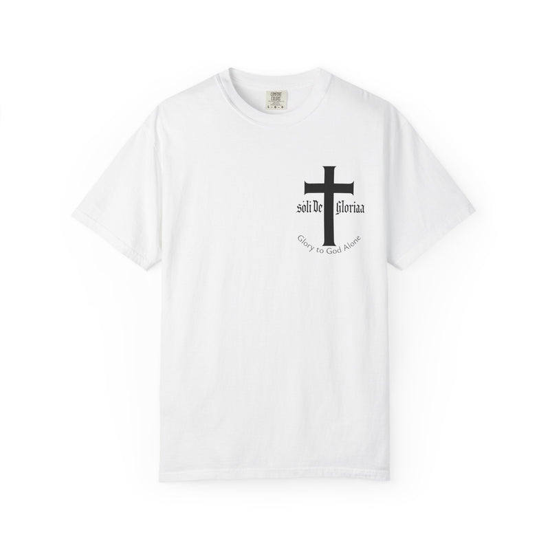 Soli Deo Gloria T-Shirt - Faith-Inspired Glory Tee with Cross & Scripture