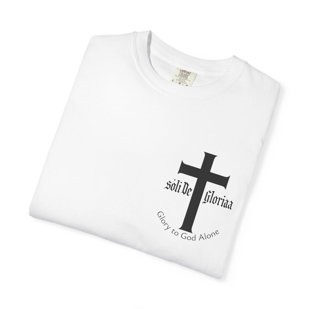Soli Deo Gloria T-Shirt - Faith-Inspired Glory Tee with Cross & Scripture
