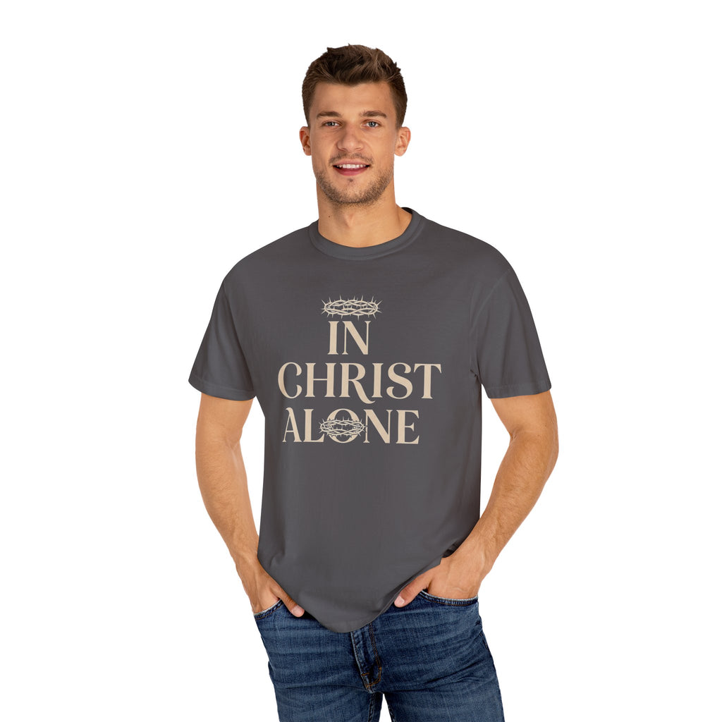 In Christ Alone T-Shirt - Christian Tee for Worship, Inspirational Apparel