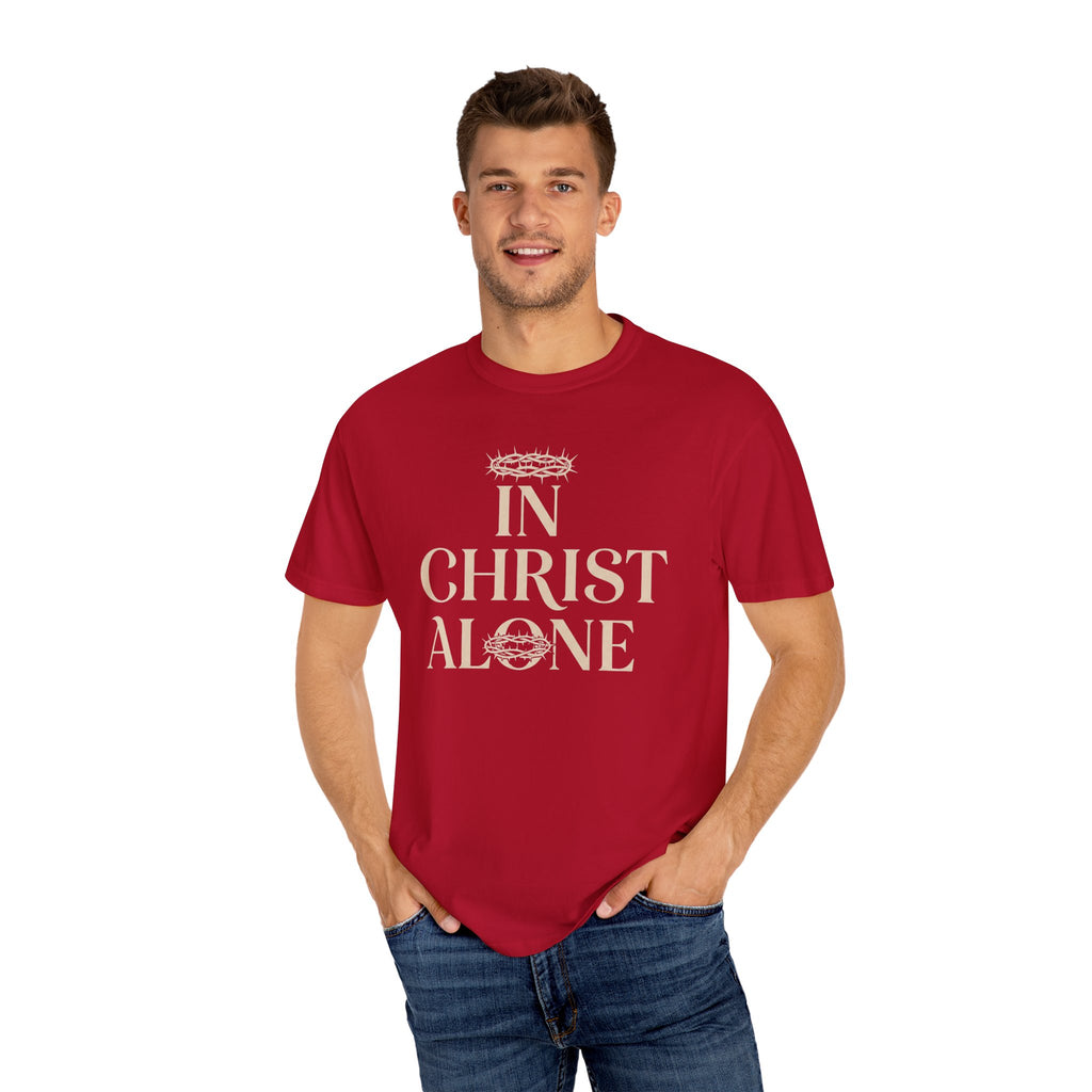 In Christ Alone T-Shirt - Christian Tee for Worship, Inspirational Apparel