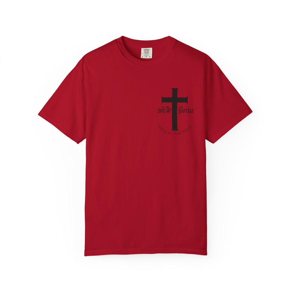 Soli Deo Gloria T-Shirt - Faith-Inspired Glory Tee with Cross & Scripture