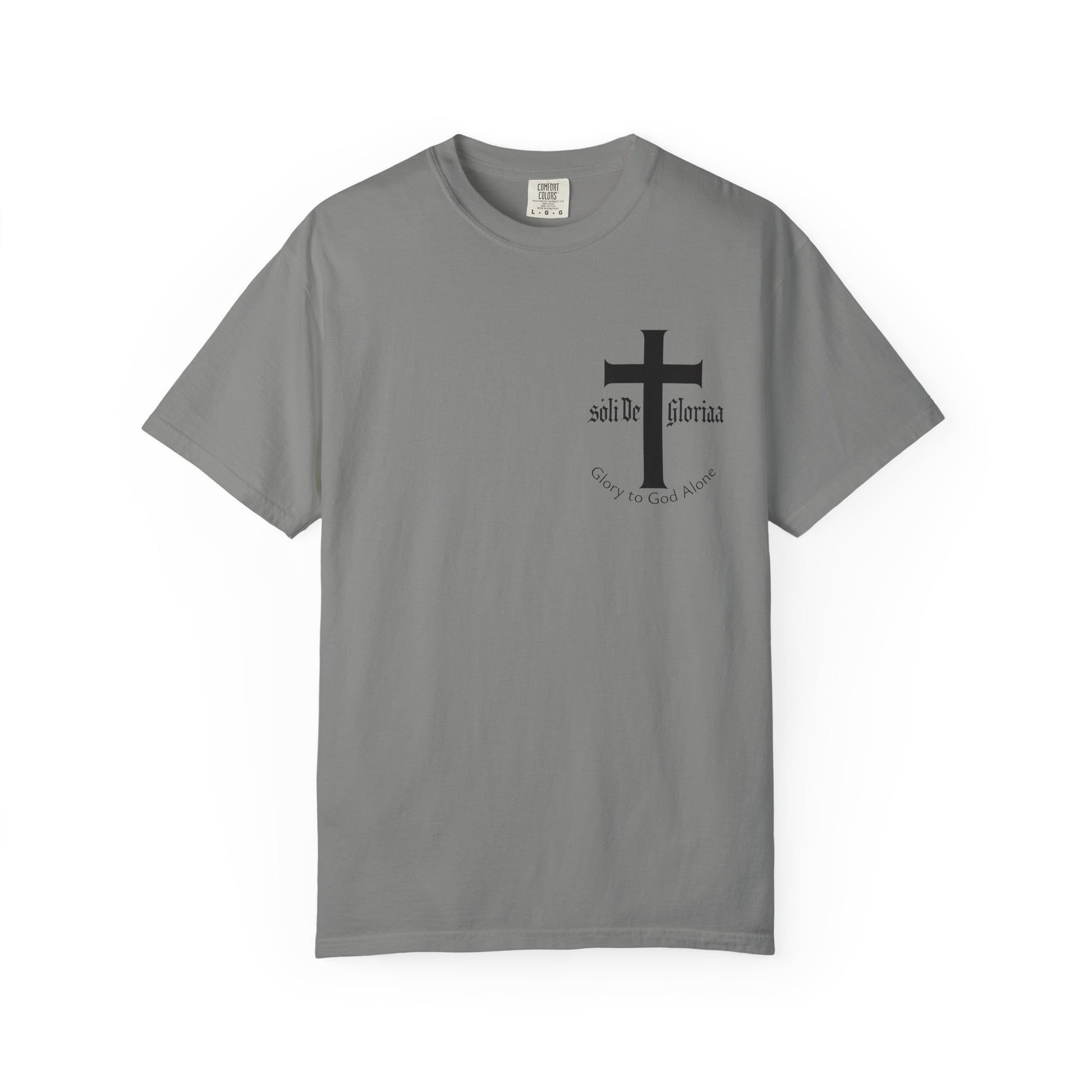 Soli Deo Gloria T-Shirt - Faith-Inspired Glory Tee with Cross & Scripture