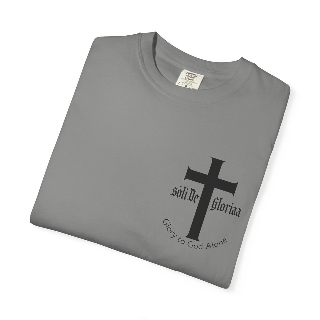 Soli Deo Gloria T-Shirt - Faith-Inspired Glory Tee with Cross & Scripture