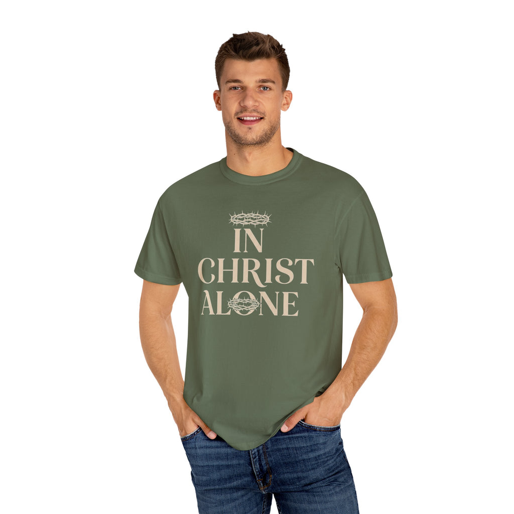 In Christ Alone T-Shirt - Christian Tee for Worship, Inspirational Apparel