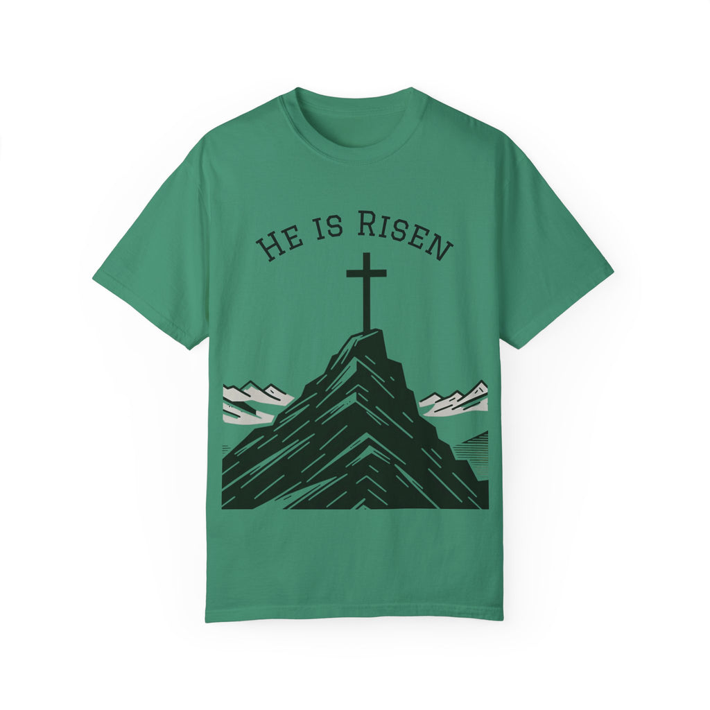 He Is Risen T-Shirt | Unisex Garment-Dyed Faith Tee