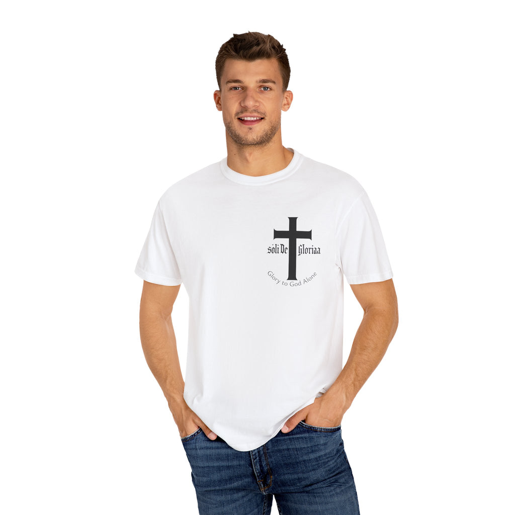 Soli Deo Gloria T-Shirt - Faith-Inspired Glory Tee with Cross & Scripture