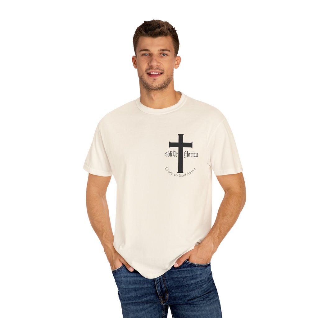 Soli Deo Gloria T-Shirt - Faith-Inspired Glory Tee with Cross & Scripture