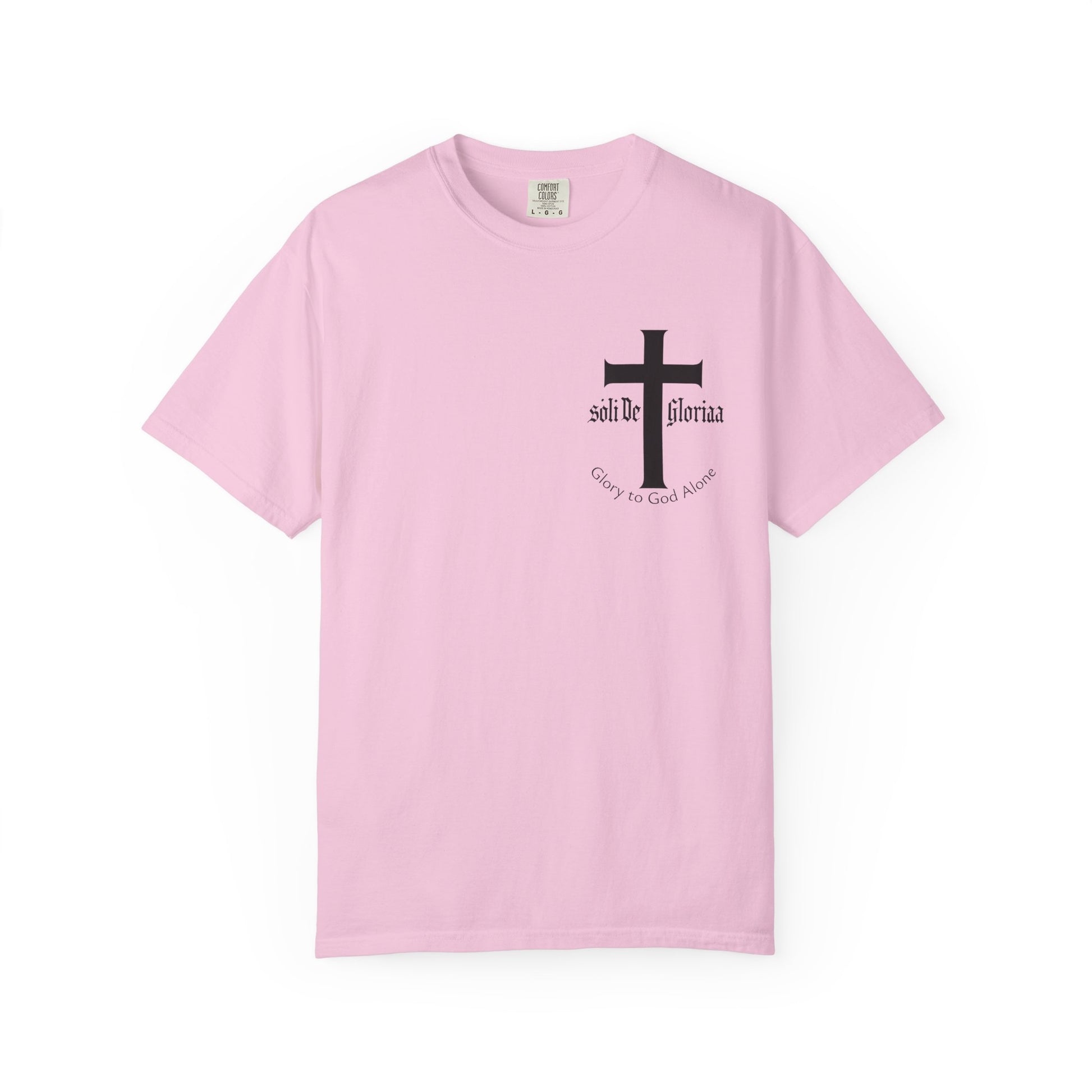 Soli Deo Gloria T-Shirt - Faith-Inspired Glory Tee with Cross & Scripture