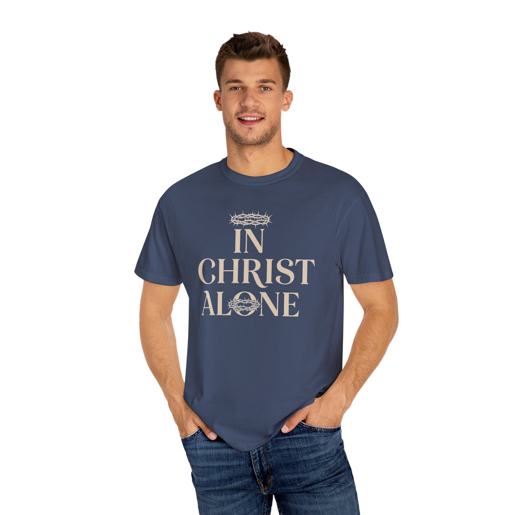 In Christ Alone T-Shirt - Christian Tee for Worship, Inspirational Apparel