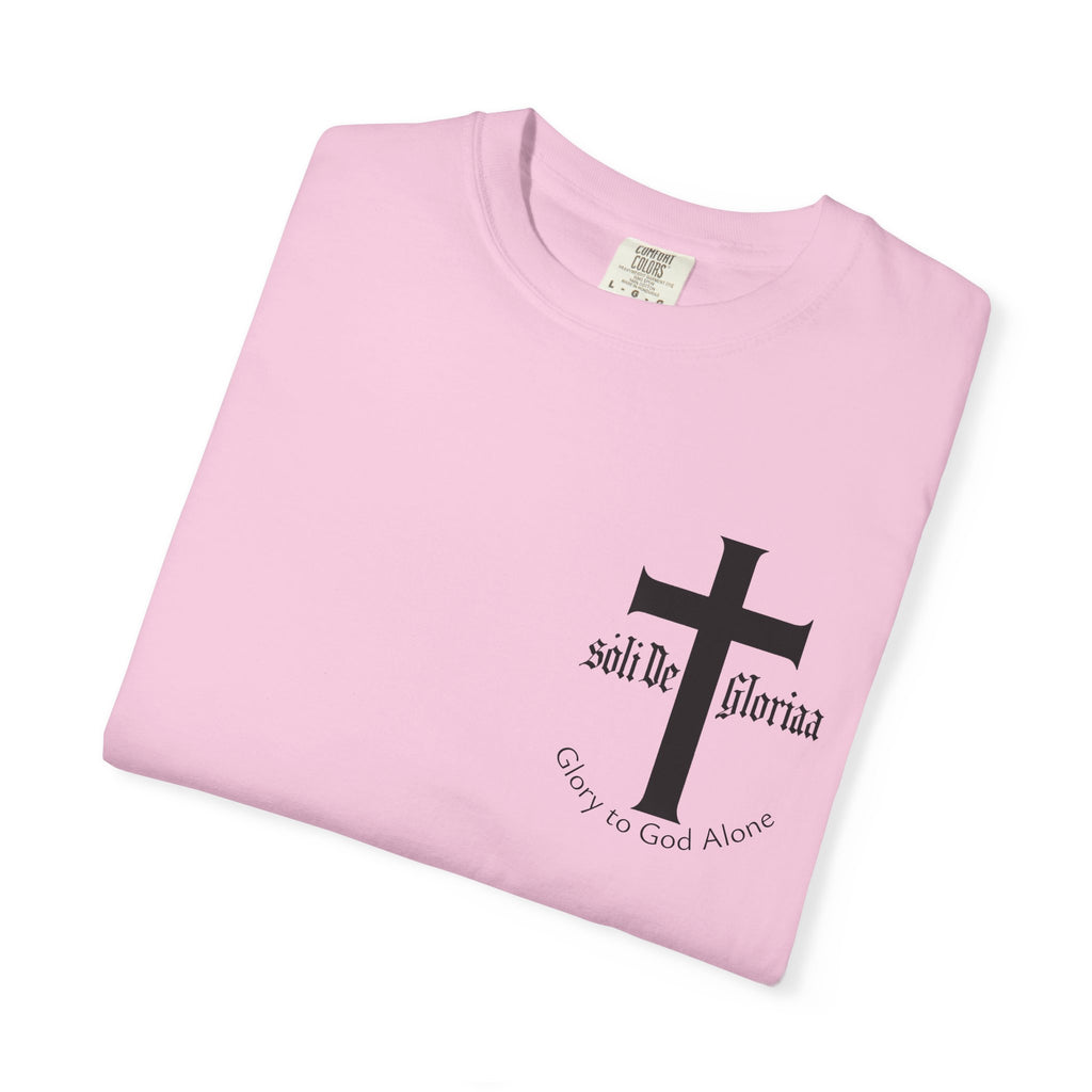 Soli Deo Gloria T-Shirt - Faith-Inspired Glory Tee with Cross & Scripture