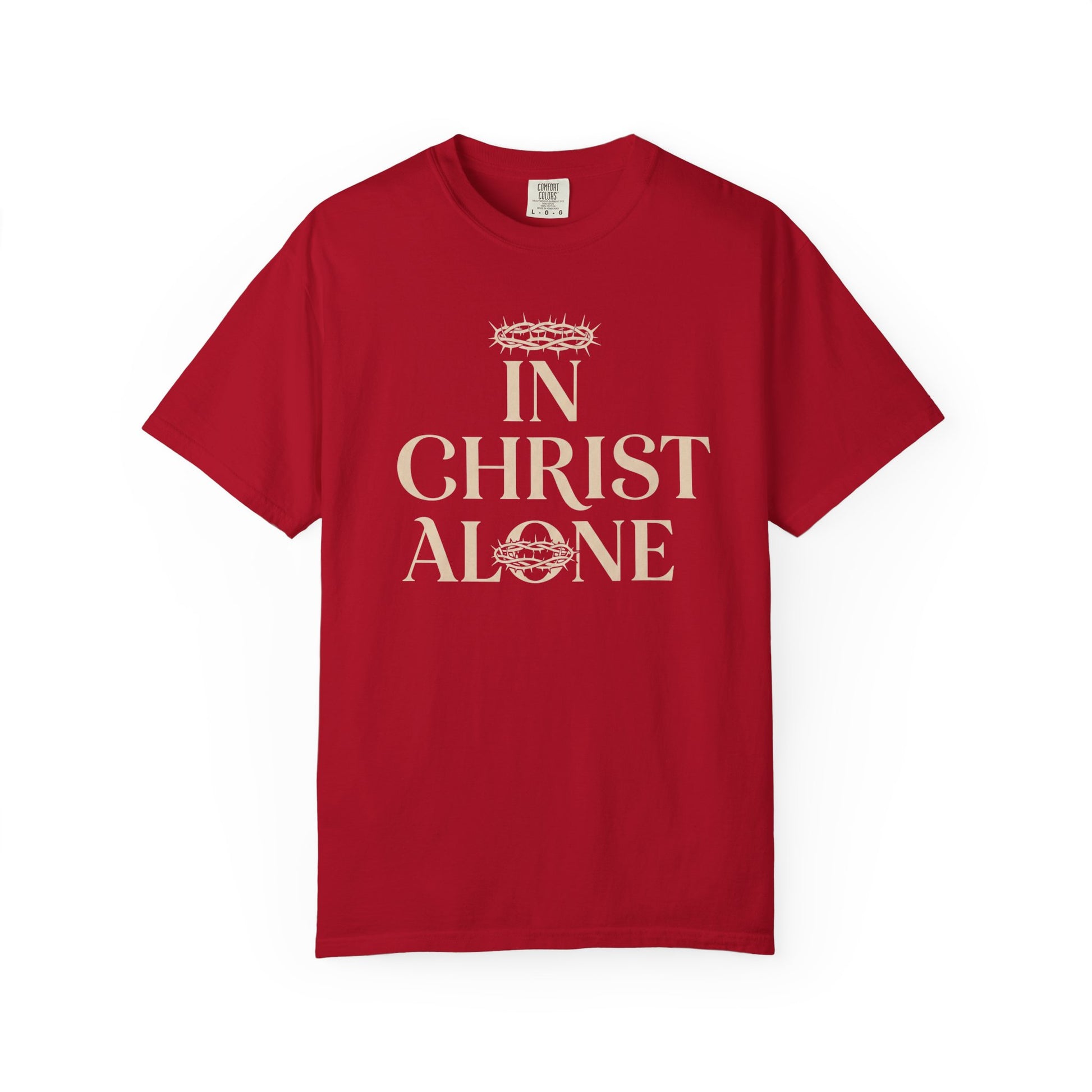 In Christ Alone T-Shirt - Christian Tee for Worship, Inspirational Apparel