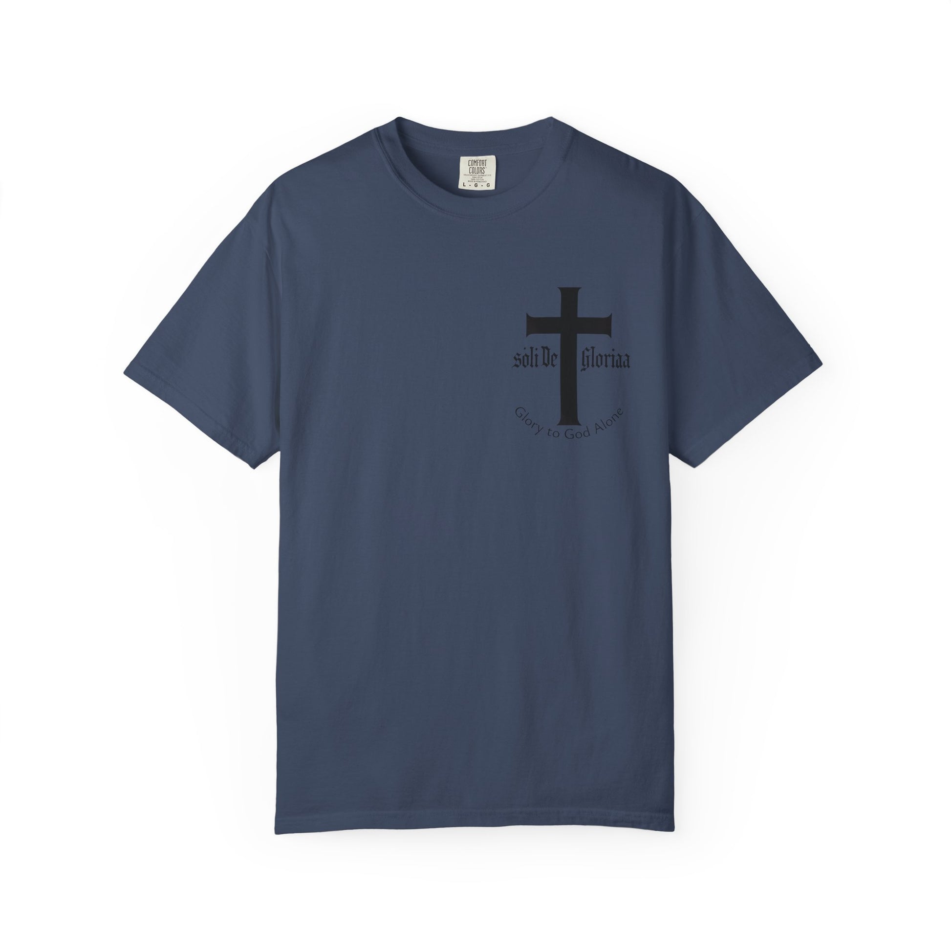 Soli Deo Gloria T-Shirt - Faith-Inspired Glory Tee with Cross & Scripture